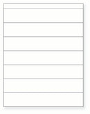 8-1/2 x 11" White Laser Label, 7 Labels per Sheet Measuring 8.5" x 1.5". SKU: 390W