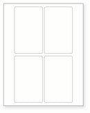 8-1/2 x 11" White Laser Label, 4 Labels per Sheet Measuring 3" x 5". SKU: 415W