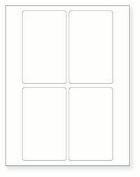 8-1/2 x 11" White Laser Label, 4 Labels per Sheet Measuring 3" x 5". SKU: 415W