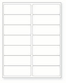 8-1/2 x 11" White Laser Label, 14 Labels per Sheet Measuring 4" x 1.5". SKU: 420W