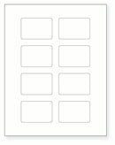 8-1/2 x 11" White Laser Label, 8 Labels per Sheet Measuring 2.6" x 1.77". SKU: 430W