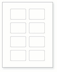 8-1/2 x 11" White Laser Label, 8 Labels per Sheet Measuring 2.6" x 1.77". SKU: 430W