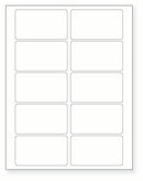 8-1/2 x 11" White Laser Label, 10 Labels per Sheet Measuring 3.5" x 2". SKU: 44W