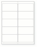 8-1/2 x 11" White Laser Label, 10 Labels per Sheet Measuring 4" x 2" With Perfs. SKU: 45W