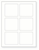 8-1/2 x 11" White Laser Label, 6 Labels per Sheet Measuring 3.25" x 3". SKU: 460W