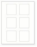 8-1/2 x 11" White Laser Label, 6 Labels per Sheet Measuring 2.5" x 2.75". SKU: 465W