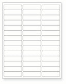 8-1/2 x 11" White Laser Label, 42 Labels per Sheet Measuring 2.625" x .75". SKU: 505W