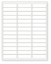 8-1/2 x 11" White Laser Label, 42 Labels per Sheet Measuring 2.625" x .75". SKU: 505W