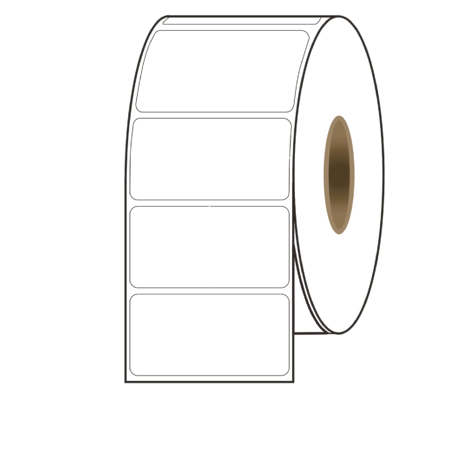 4″ x 2″ Direct Thermal Labels 2900 Per Roll on 3