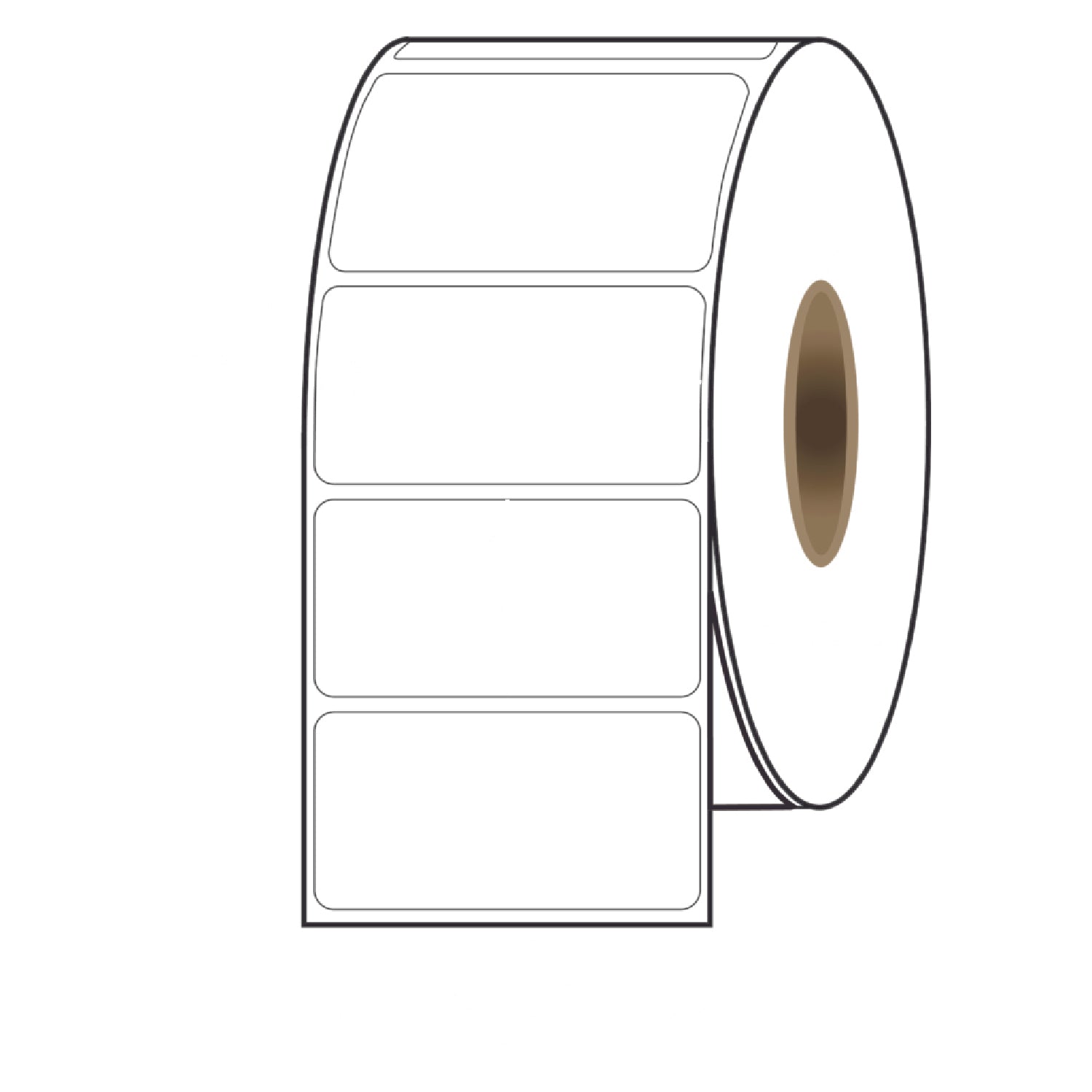 4″ x 2″ Direct Thermal Labels 2900 Per Roll on 3" Core - 4 Rolls. SKU: 510581