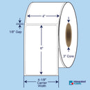 4″ x 6″ Direct Thermal Labels, 1100 Per Roll on 3" Core - 4 Rolls. SKU: 510757