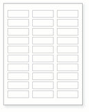 8-1/2 x 11" White Laser Label, 30 Labels per Sheet Measuring 2.25" x  0.75". SKU: 515W