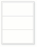 8-1/2 x 11" White Laser Label, 3 Labels per Sheet Measuring 8" x 3.5". SKU: 525W