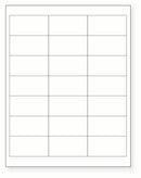 8-1/2 x 11" White Laser Label, 21 Labels per Sheet Measuring 2.66" x 1.375". SKU: 565W