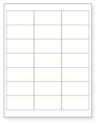 8-1/2 x 11" White Laser Label, 21 Labels per Sheet Measuring 2.66" x 1.375". SKU: 565W