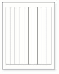 8-1/2 x 11" White Laser Label, 10 Labels per Sheet Measuring 0.75" x 9.4". SKU: 56W