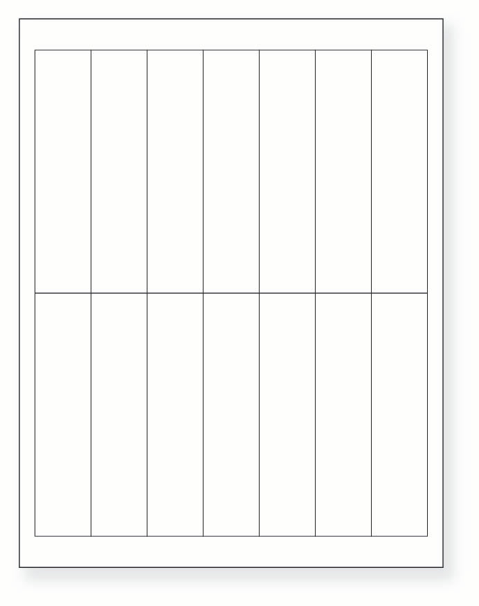 8-1/2 x 11" White Laser Label, 14 Labels per Sheet Measuring 1.125" x 4.875". SKU: 59W