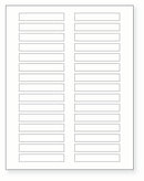 8-1/2 x 11" White Laser Label, 30 Labels per Sheet Measuring 3" x 0.5". SKU: 605W