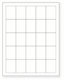8-1/2 x 11" White Laser Label, 25 Labels per Sheet Measuring 1.5" x 2". SKU: 610W
