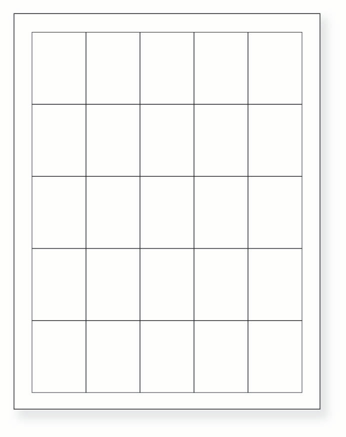8-1/2 x 11" White Laser Label, 25 Labels per Sheet Measuring 1.5" x 2". SKU: 610W