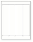 8-1/2 x 11" White Laser Label, 4 Vertical Labels per Sheet Measuring 2" x 9". SKU: 615W