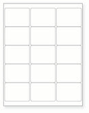 8-1/2 x 11" White Laser Label, 15 Labels per Sheet Measuring 2.6875" x 2". SKU: 640W