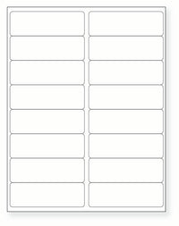8-1/2 x 11" White Laser Label, 16 Labels per Sheet Measuring 4" x 1.3125". SKU: 655W