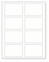 8-1/2 x 11" White Laser Label, 8 Labels per Sheet Measuring 3.5" x 2.375". SKU: 685W