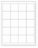 8-1/2 x 11" White Laser Label, 20 Labels per Sheet Measuring 2" x 2". SKU: 695W