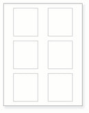 8-1/2 x 11" White Laser Label, 6 Labels per Sheet Measuring 2.625" x 3". SKU: 700W