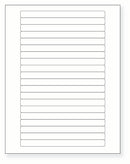 8-1/2 x 11" White Laser Label, 20 Labels per Sheet Measuring 6.25" x 0.5". SKU: 745W
