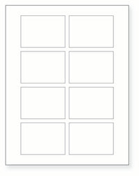 8-1/2 x 11" White Laser Label, 8 Labels per Sheet Measuring 3.0625" x 2.1875". SKU: 755W