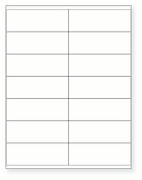 8-1/2 x 11" White Laser Label, 14 Labels per Sheet Measuring 4.1875" x 1.5". SKU: 760W