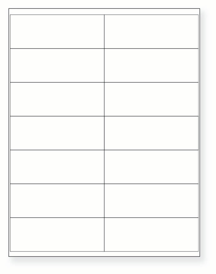 8-1/2 x 11" White Laser Label, 14 Labels per Sheet Measuring 4.1875" x 1.5". SKU: 760W