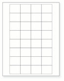 8-1/2 x 11" White Laser Label, 32 Labels per Sheet Measuring 1.59375" x 1.3". SKU: 76W