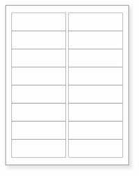 8-1/2 x 11" White Laser Label, 16 Labels per Sheet Measuring 3.375" x 1.25". SKU: 775W