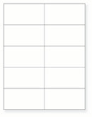 8-1/2 x 11" White Laser Label, 10 Labels per Sheet Measuring 4.25" x 2.2". SKU: 810W