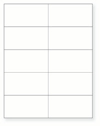 8-1/2 x 11" White Laser Label, 10 Labels per Sheet Measuring 4.25" x 2.2". SKU: 810W