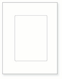 8-1/2 x 11" White Laser Label, 1 Label per Sheet Centerd, Measuring 5 x 7". SKU: 817W
