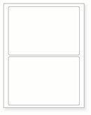 8-1/2 x 11" White Laser Label, 2 Labels per Sheet Measuring 7.5" x 5.125". SKU: 823W