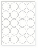 8-1/2 x 11" White Laser Label, 20 Labels per Sheet Measuring 2" Round Starburst. SKU: 825W