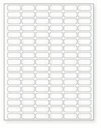 8-1/2 x 11" White Laser Label, 102 Labels per Sheet Measuring 1.25" x 0.5". SKU: 829W