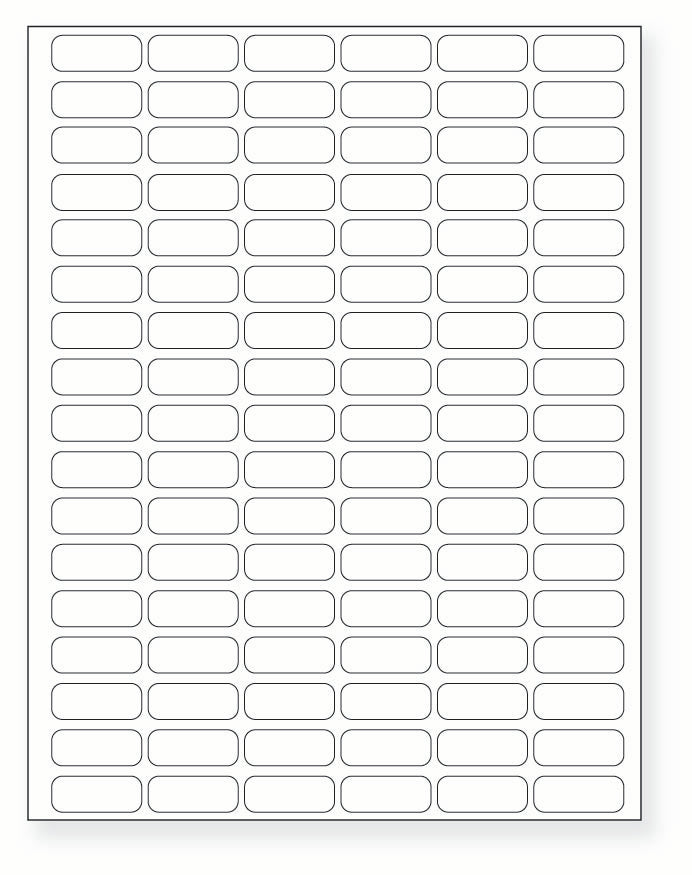 8-1/2 x 11" White Laser Label, 102 Labels per Sheet Measuring 1.25" x 0.5". SKU: 829W