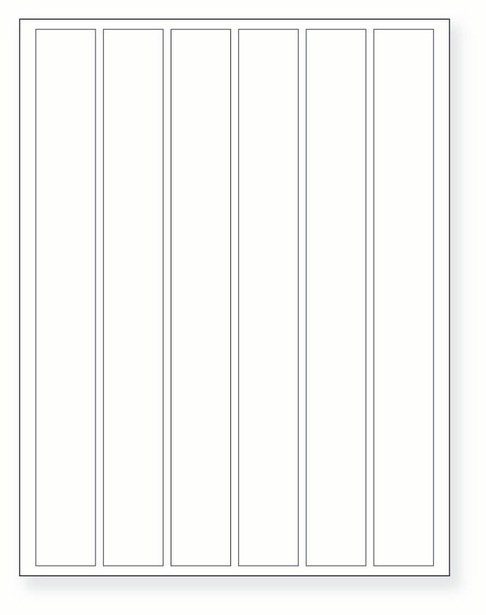 8-1/2 x 11" White Laser Label, 6 Labels per Sheet Measuring 10.6" x 1.18". SKU: 82W