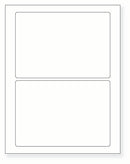8-1/2 x 11" White Laser Label, 2 Labels per Sheet Measuring 7" x 4.875". SKU: 861W