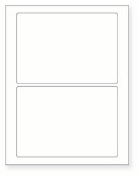 8-1/2 x 11" White Laser Label, 2 Labels per Sheet Measuring 7" x 4.875". SKU: 861W