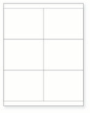 8-1/2 x 11" White Laser Label, 6 Labels per Sheet Measuring 4.25" x 3.33". SKU: 863W