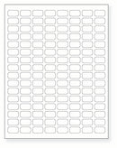 8-1/2 x 11" White Laser Label, 112 Labels per Sheet Measuring 0.875" x 0.5". SKU: 866W