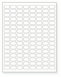 8-1/2 x 11" White Laser Label, 112 Labels per Sheet Measuring 0.875" x 0.5". SKU: 866W