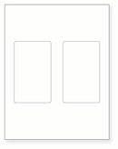 8-1/2 x 11" White Laser Label, 2 Labels per Sheet Measuring  3 x 5". SKU: 876W